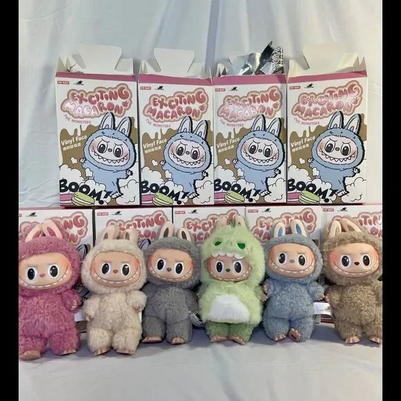 Authentic Pop Mart LABUBU Exciting Macaron THE MONSTERS Vinyl Face Blind Box